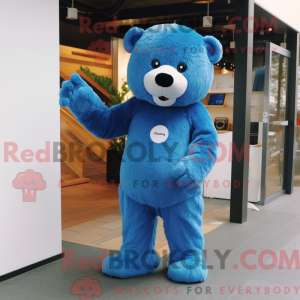Blue Teddy Bear mascot...