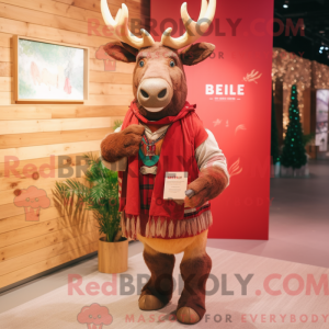 Red Elk mascot costume...