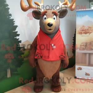 Red Elk mascot costume...