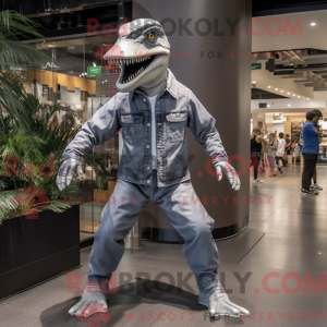 Silver Tyrannosaurus mascot...