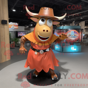 Rust Zebu mascot costume...