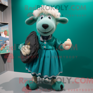 Postava maskota Teal Sheep...