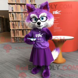 Lila Fuchs Maskottchen...