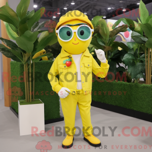 Lemon Yellow Apple mascot...