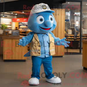 Blue Fish And Chips maskot...
