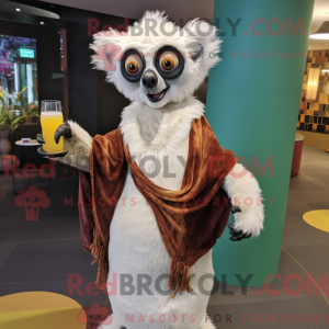 Cream Lemur mascot costume...