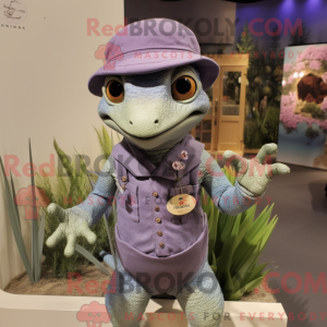 Lavendel Lizard maskot...