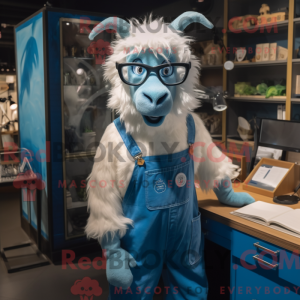 Blue Angora Goat mascot...