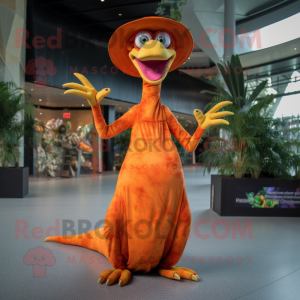 Orange Coelophysis maskot...