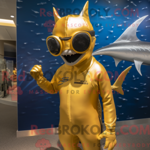 Gold Swordfish mascot...