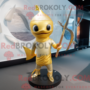 Gold Swordfish mascot...