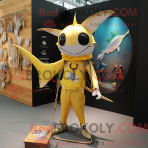 Gold Swordfish mascot...