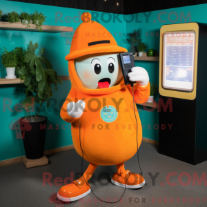 Orange Phone Maskottchen...