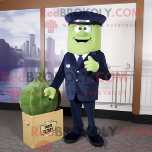 Navy Celery mascot costume...