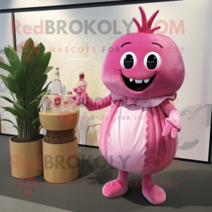Rosa Rova maskot kostym...