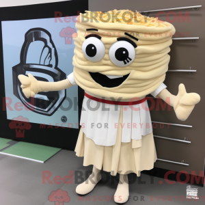 Beige Ramen mascot costume...