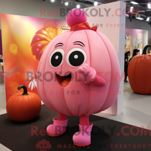 Pink Pumpkin mascot costume...