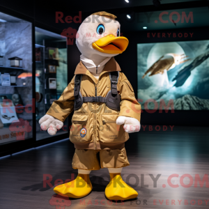 Gold Muscovy Duck mascot...