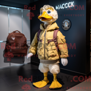 Gold Muscovy Duck maskot...