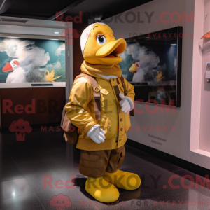 Gold Muscovy Duck mascot...