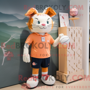 Peach Cat Maskottchen...