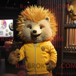 Guld Porcupine maskot...