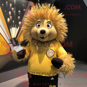 Guld Porcupine maskot...