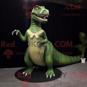 Oliven T Rex maskot kostume...