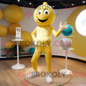 Yellow Baseball Ball mascot...