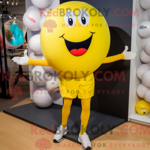 Yellow Baseball Ball mascot...
