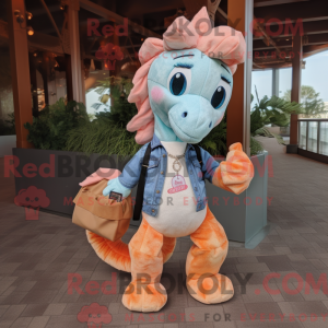 Peach Sea Horse mascot...
