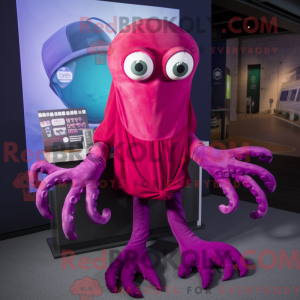 Magenta Kraken maskot...