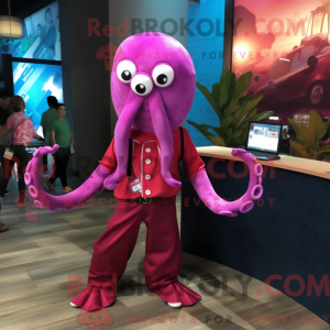 Magenta Kraken mascot...