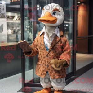 Rust Goose mascot costume...