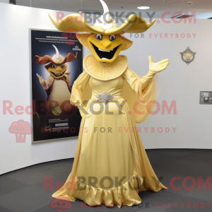 Gold Devil maskot kostume...