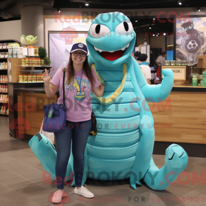 Turquoise Titanoboa mascot...