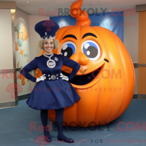 Navy Pumpkin mascot costume...