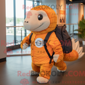 Orange Pangolin mascot...
