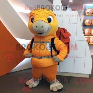 Orange Pangolin mascot...