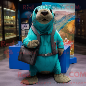 Turquoise Sea Lion mascot...