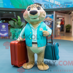 Turquoise Sea Lion mascot...