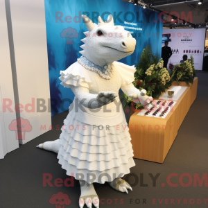 White Ankylosaurus mascot...