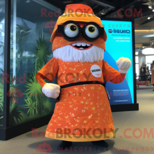 Orange Sushi mascot costume...