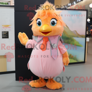 Peach Blackbird mascot...