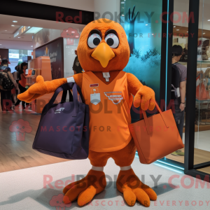 Orange Eagle maskot kostume...