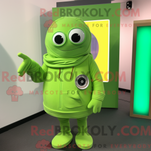 Lime Green Camera mascot...