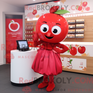Rød æble maskot kostume...