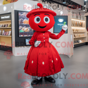 Red Apple mascot costume...