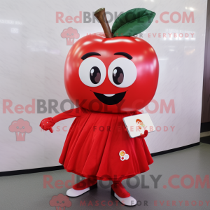 Red Apple mascot costume...