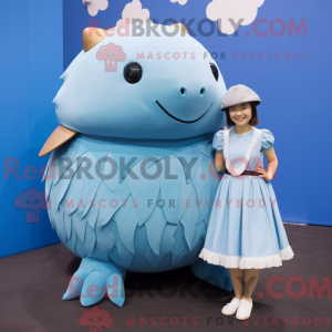 Sky Blue Glyptodon mascot...